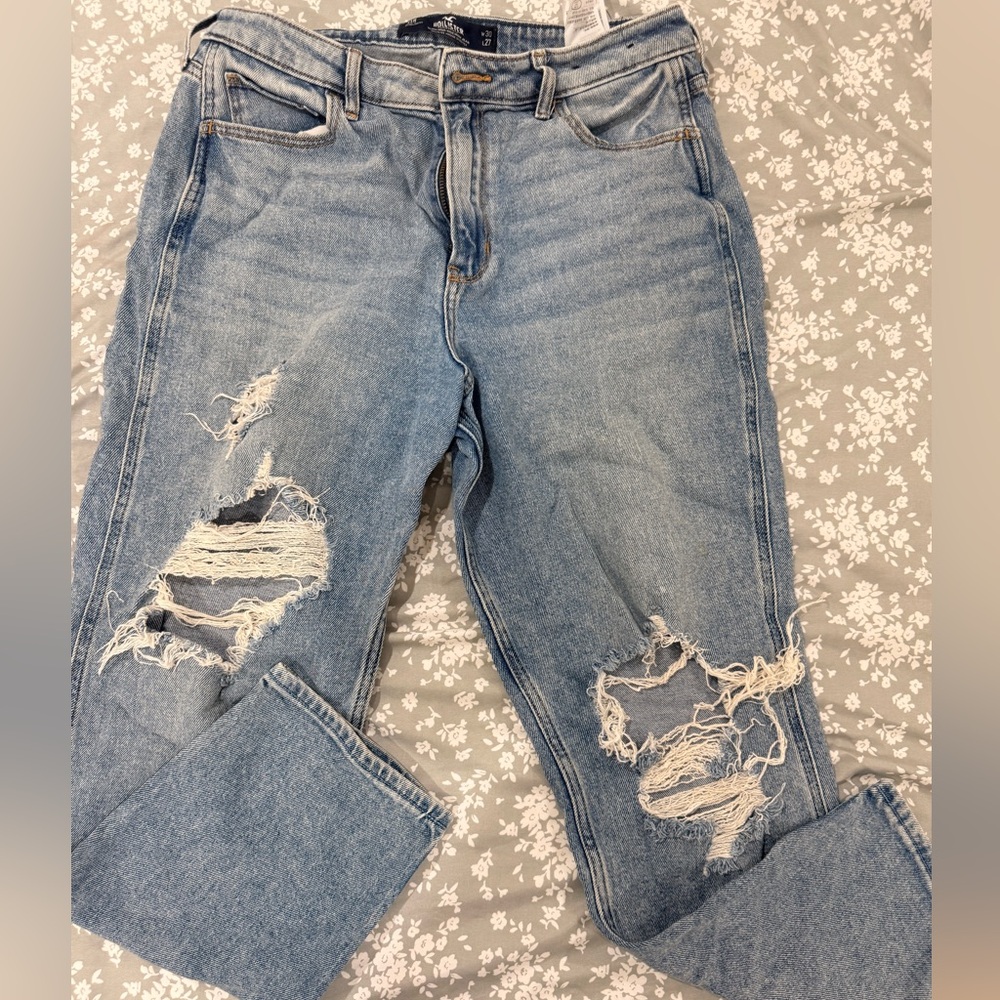 Ripped Blue Denim Jeans